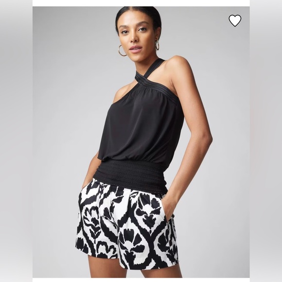 WHBM Cross-Front Matte Jersey Halter - Picture 1 of 8